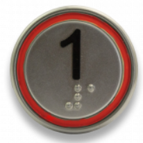 Pulsante Venus monolight rosso